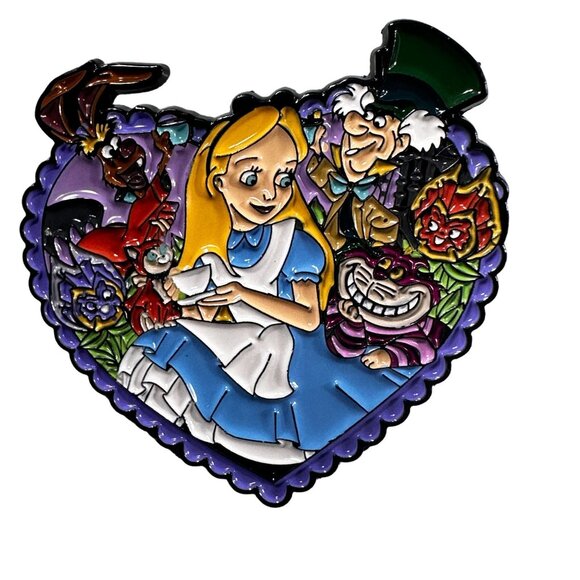 Alice Wonderland Lapel Pin Mad Hatter Jewelry Accessories Brooch Badge Pin - Picture 1 of 8